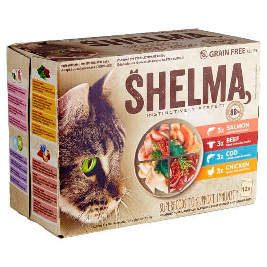 SHELMA MIX FISH konservu izlase kaķiem 12x85g